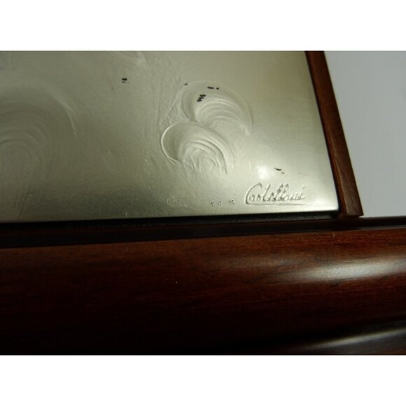 Virgin Mary Jesus Angels Castellani Sterling Silver Bas-Relief Wall Hanging - Picture 6 of 16